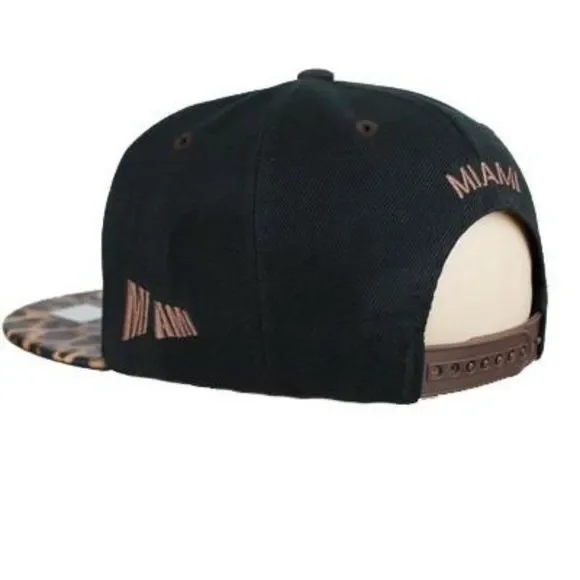 NEW UNISEX MIAMI Leopard Snap Back Hat - Picture 2 of 2